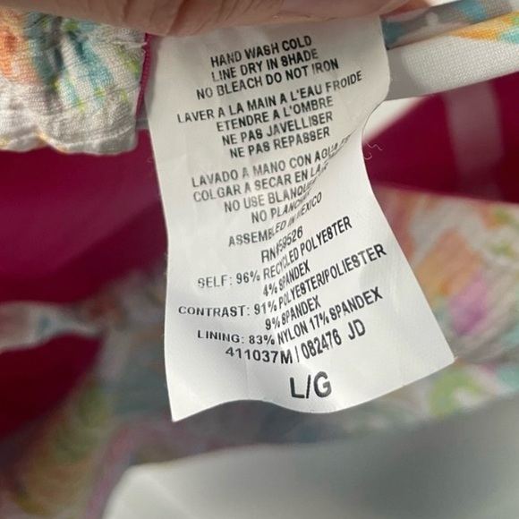 Becca Hot Springs Plunge One-Piece Multicolored SwimSuit NWT Size Large - Picture 11 of 11